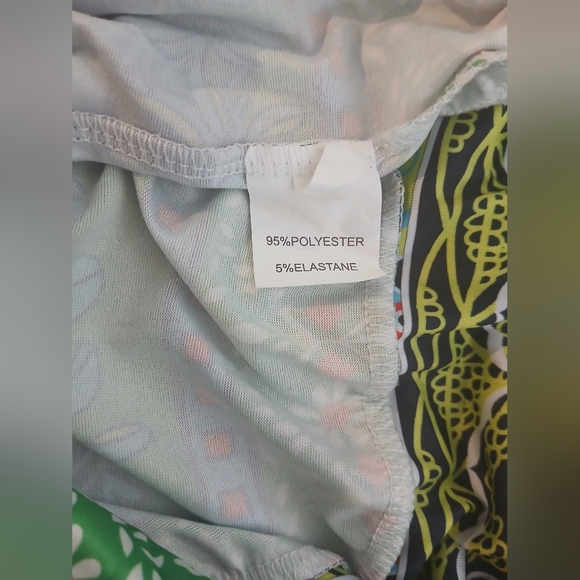 Colorful Patterned Women's Elastic Pants XL - Picture 5 of 5